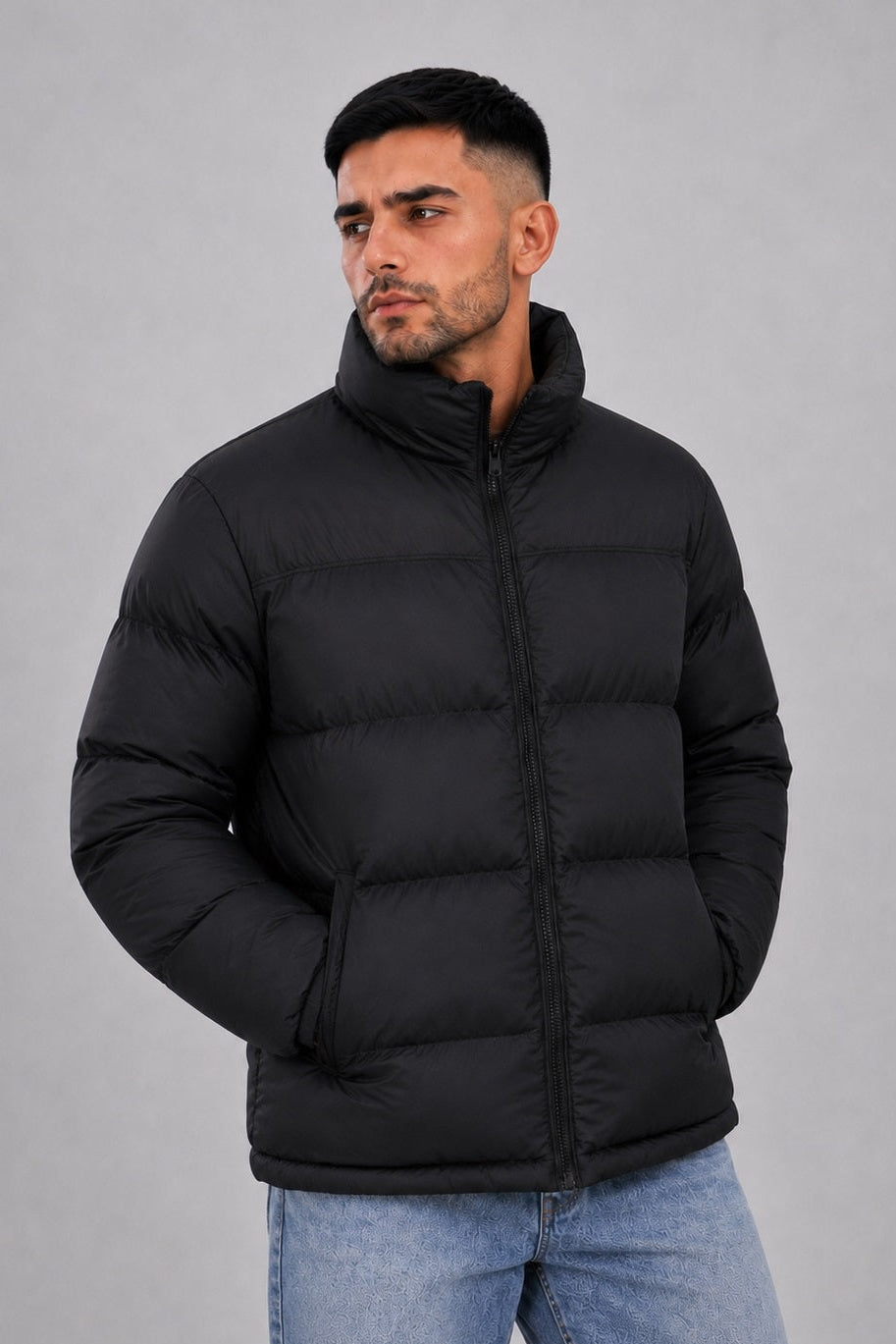 Campera Nylon Puffer Bronx Negro