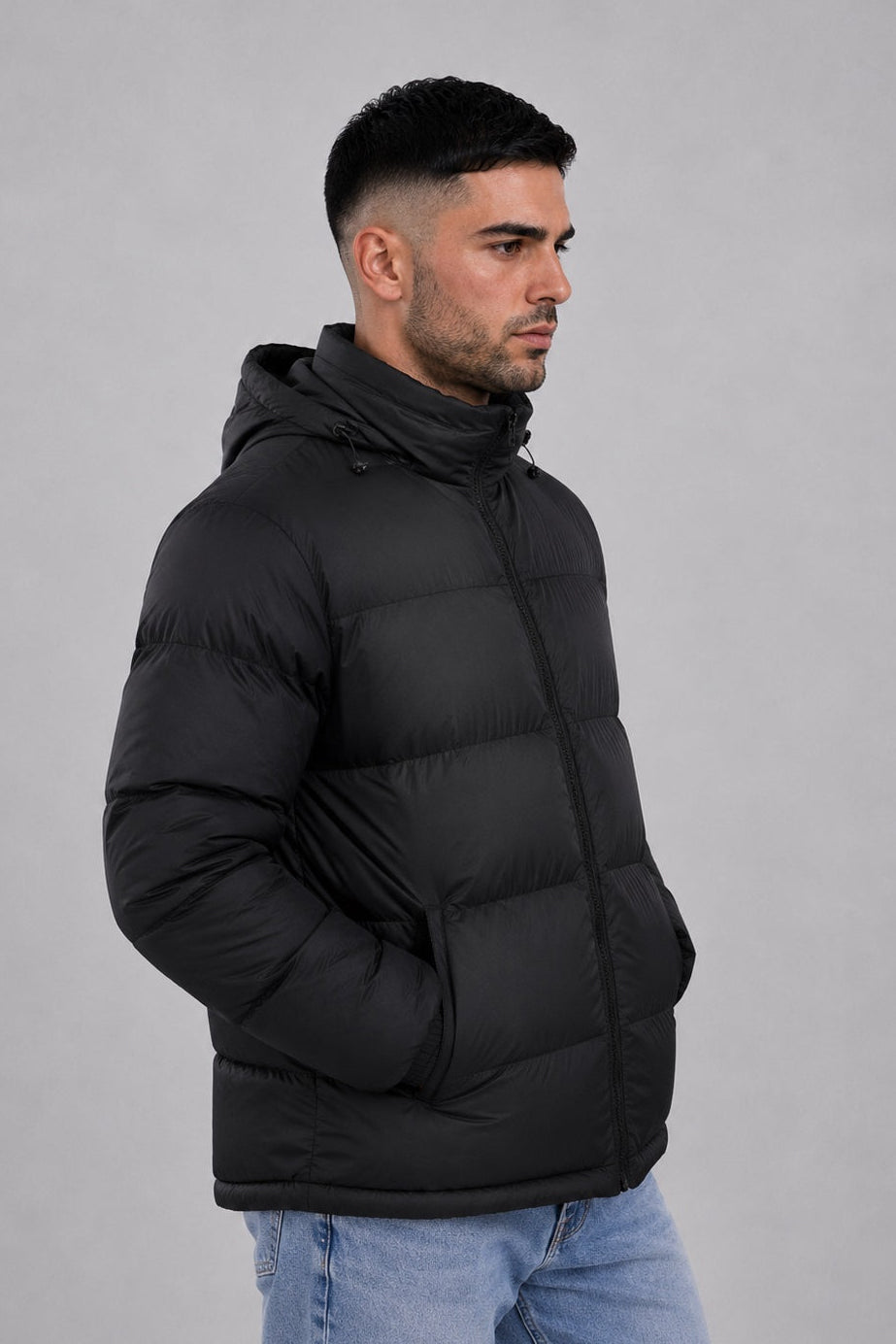 Campera Nylon Puffer Bronx Negro