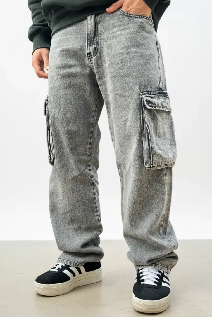 Cargo Baggy Palmer Gris Claro