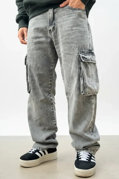 Cargo Baggy Palmer Gris Claro