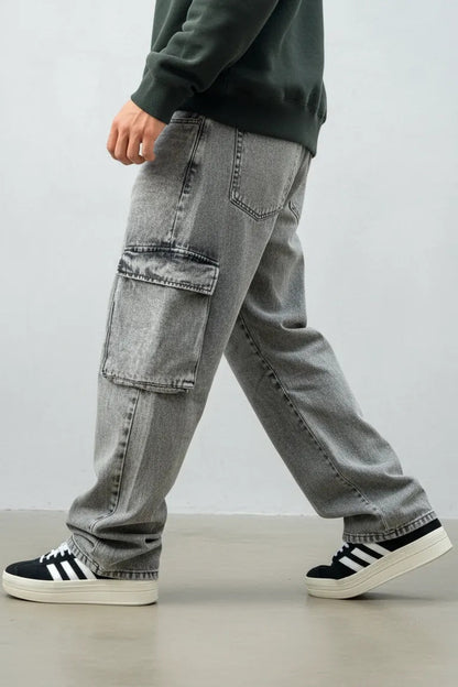 Cargo Baggy Palmer Gris Claro
