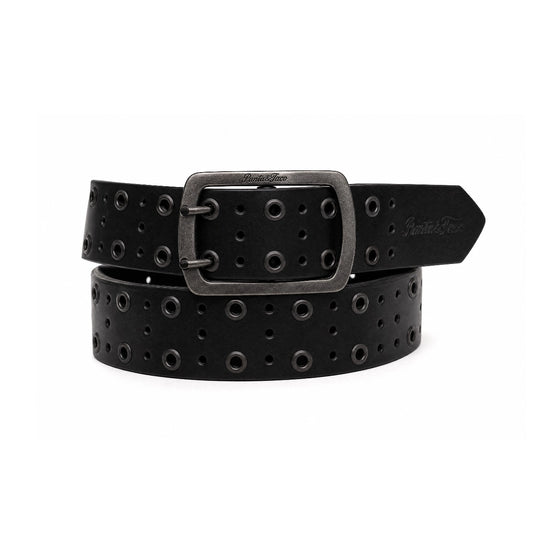 Cinto Cuero Casual Punch Negro