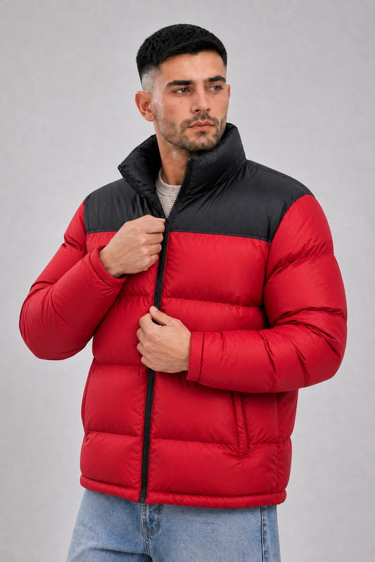 Campera Nylon Puffer Bronx Rojo