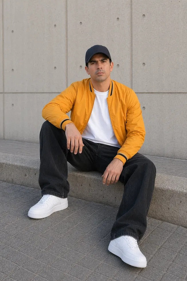 Bomber Nylon Dumas Mostaza