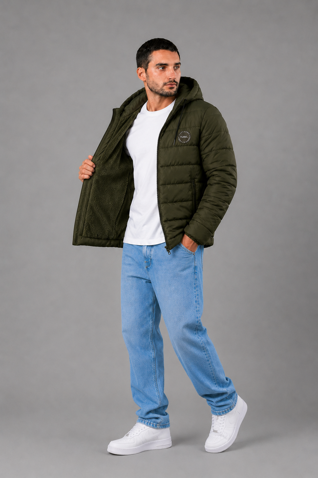 Campera Nylon Inflada Okland Verde