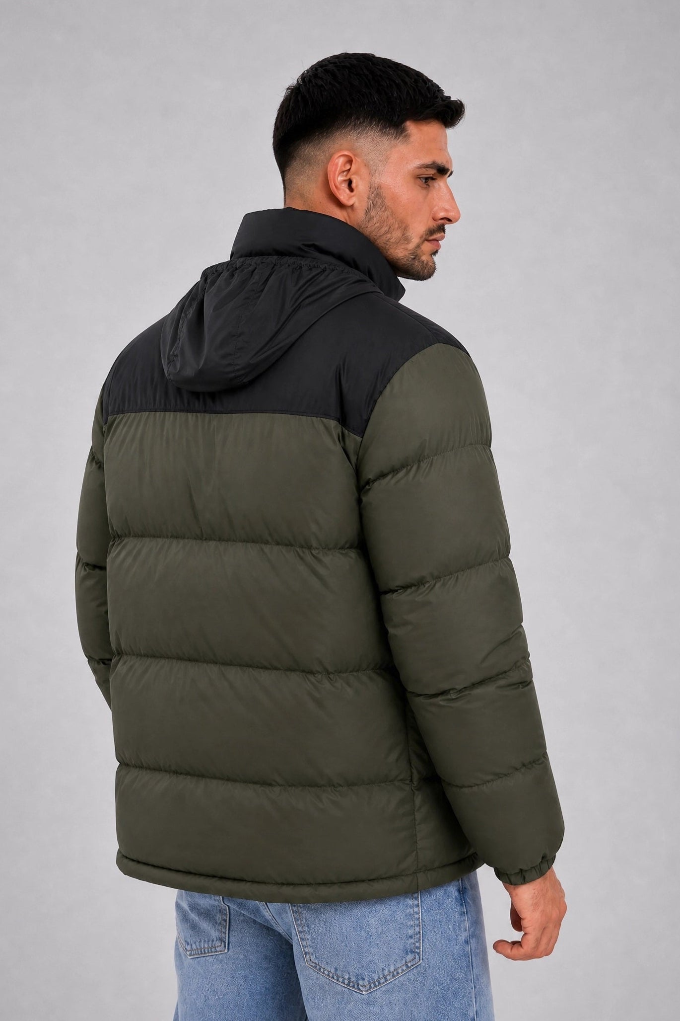 Campera Nylon Puffer Bronx Verde