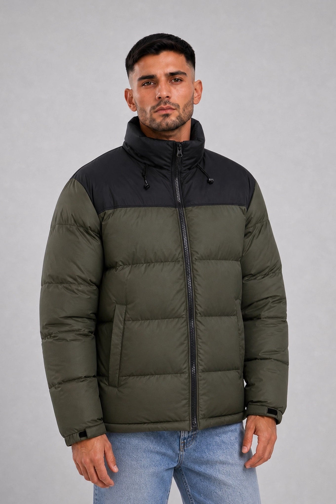 Campera Nylon Puffer Bronx Verde