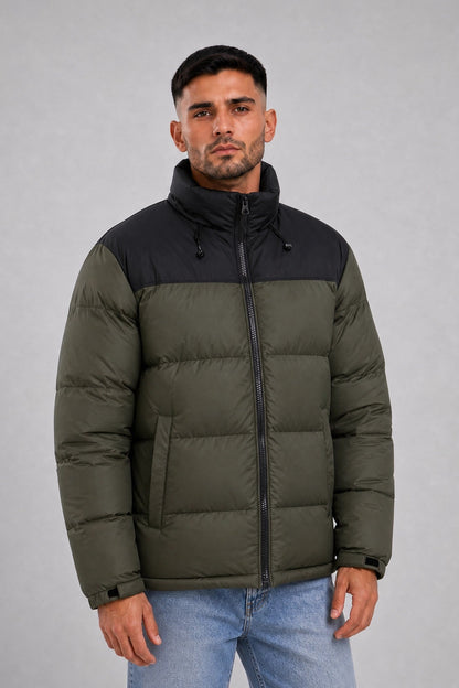 Campera Nylon Puffer Bronx Verde